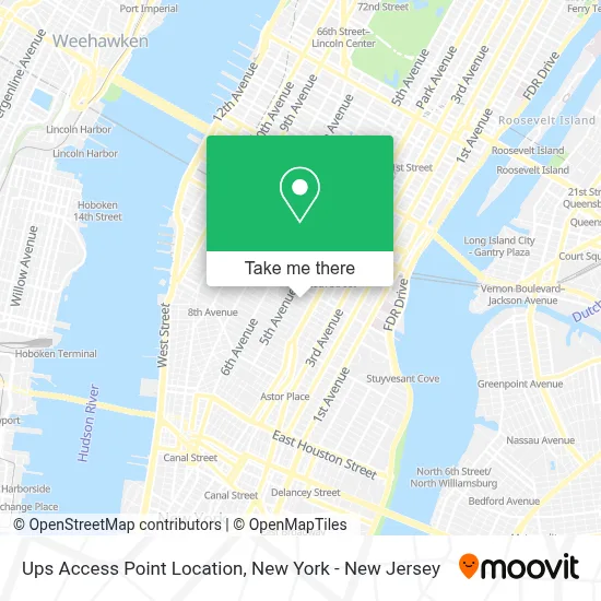 Ups Access Point Location map