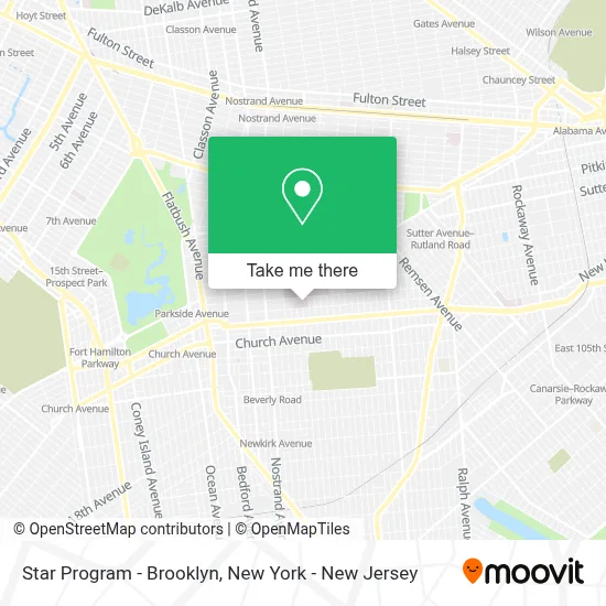 Star Program - Brooklyn map