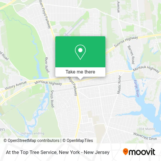 At the Top Tree Service map