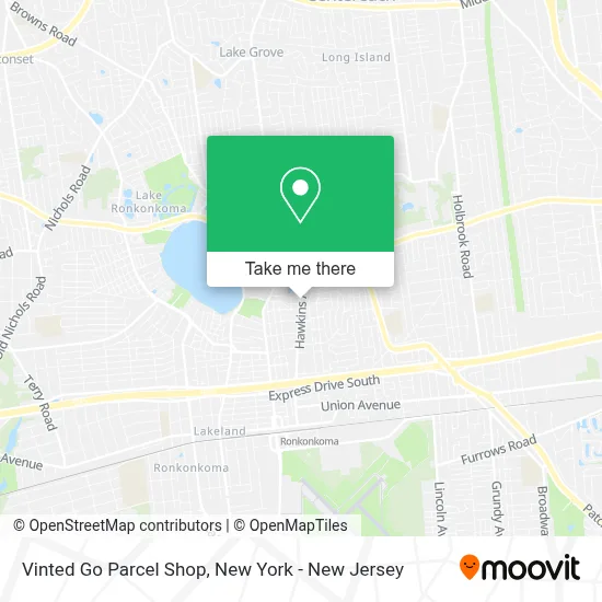 Vinted Go Parcel Shop map