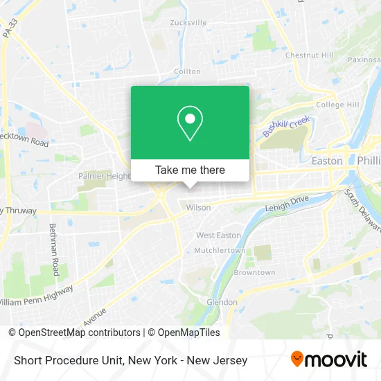 Short Procedure Unit map