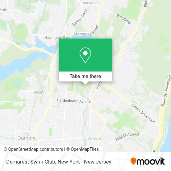 Demarest Swim Club map