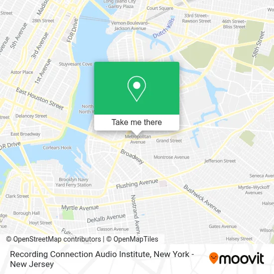 Recording Connection Audio Institute map