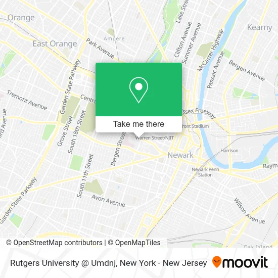 Rutgers University @ Umdnj map