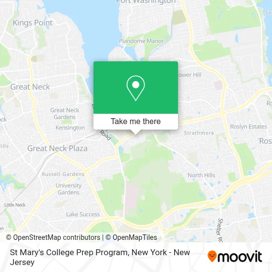St Mary's College Prep Program map