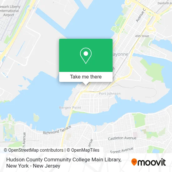 Hudson County Community College Main Library map