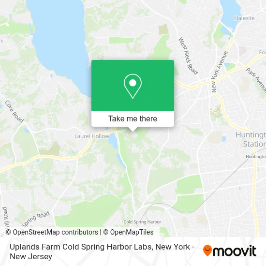 Uplands Farm Cold Spring Harbor Labs map