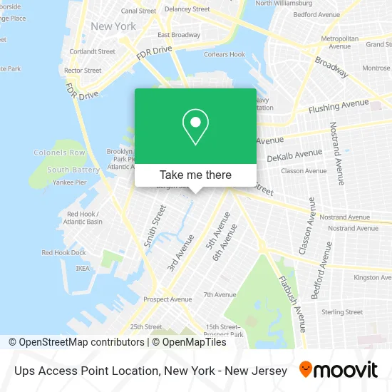 Ups Access Point Location map