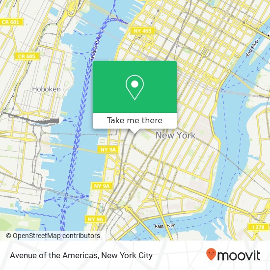 Avenue of the Americas map