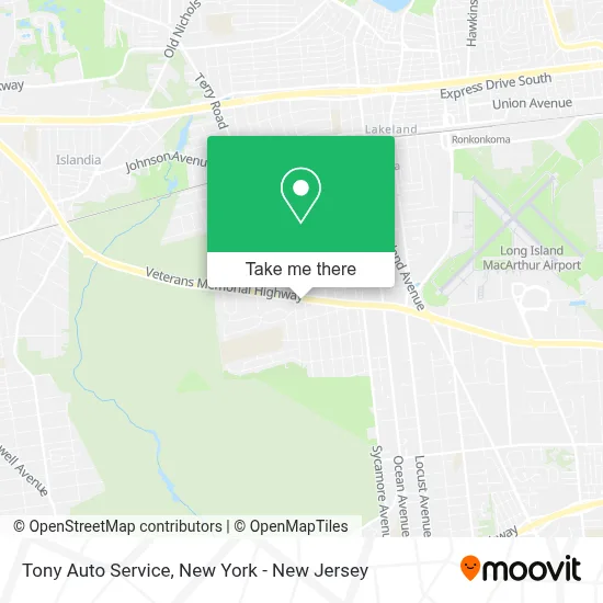 Tony Auto Service map