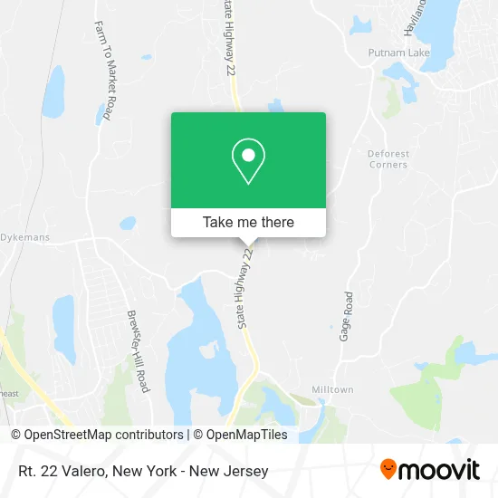 Rt. 22 Valero map