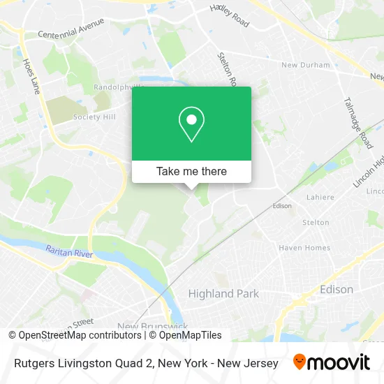 Rutgers Livingston Quad 2 map