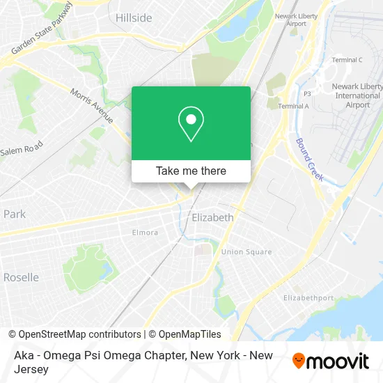 Aka - Omega Psi Omega Chapter map