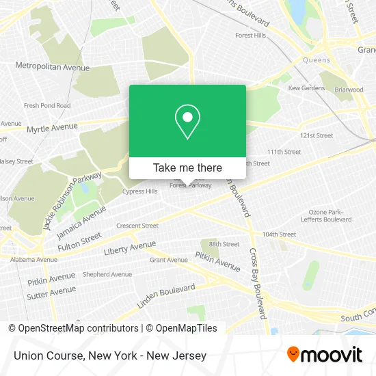 Union Course map