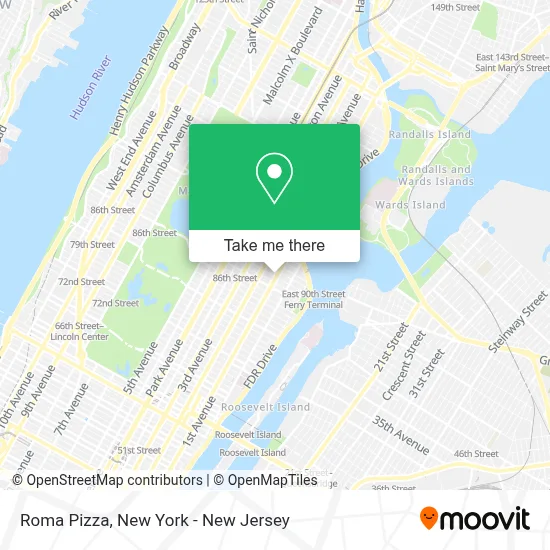 Roma Pizza map