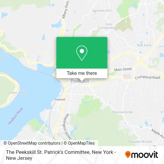 The Peekskill St. Patrick's Committee map
