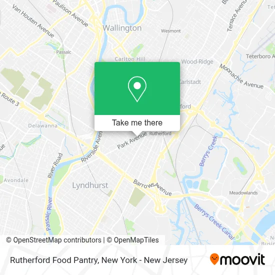 Rutherford Food Pantry map