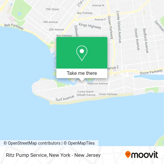 Ritz Pump Service map
