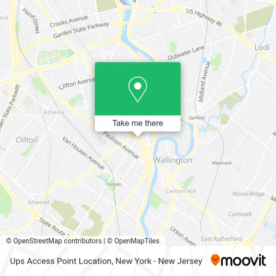 Ups Access Point Location map