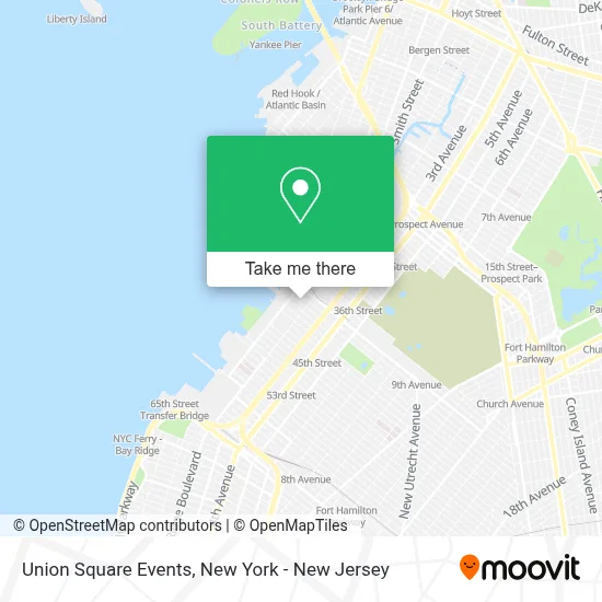 Union Square Events map