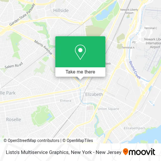 Listo's Multiservice Graphics map