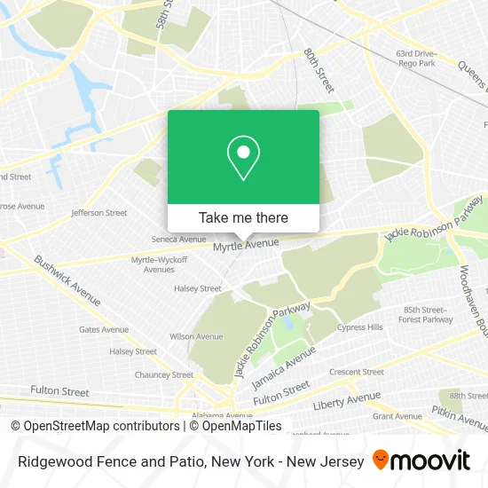 Ridgewood Fence and Patio map