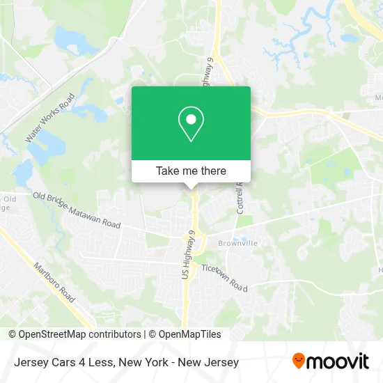 Jersey Cars 4 Less map