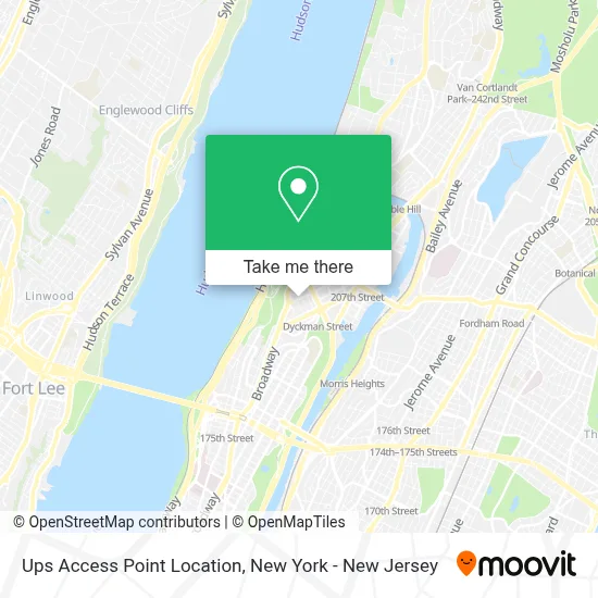 Ups Access Point Location map