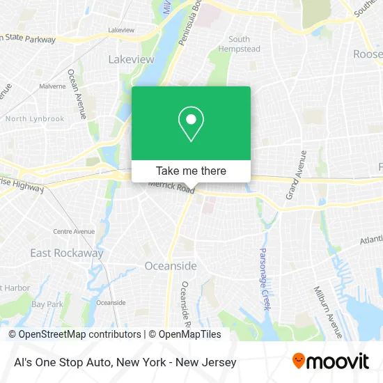 Al's One Stop Auto map