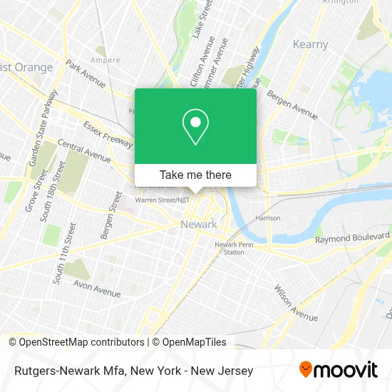 Rutgers-Newark Mfa map