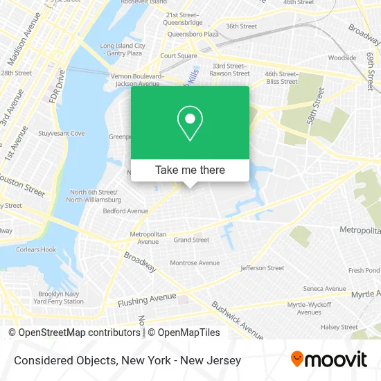 Considered Objects map