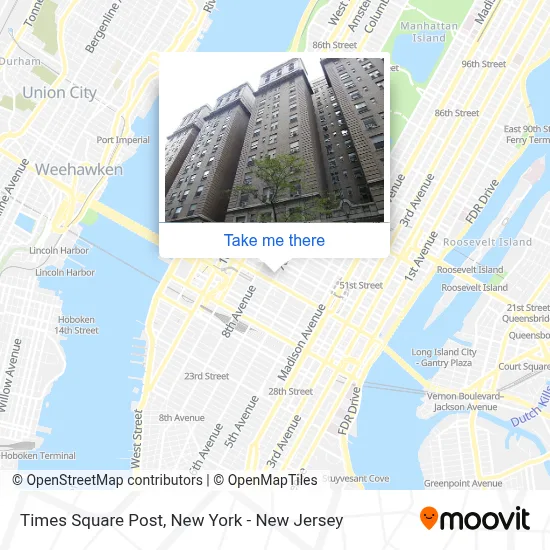 Times Square Post map