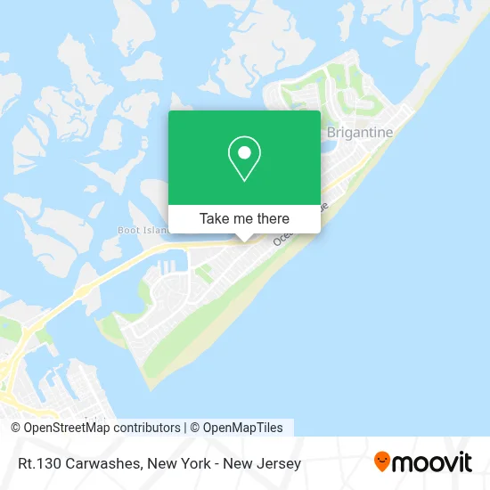 Rt.130 Carwashes map