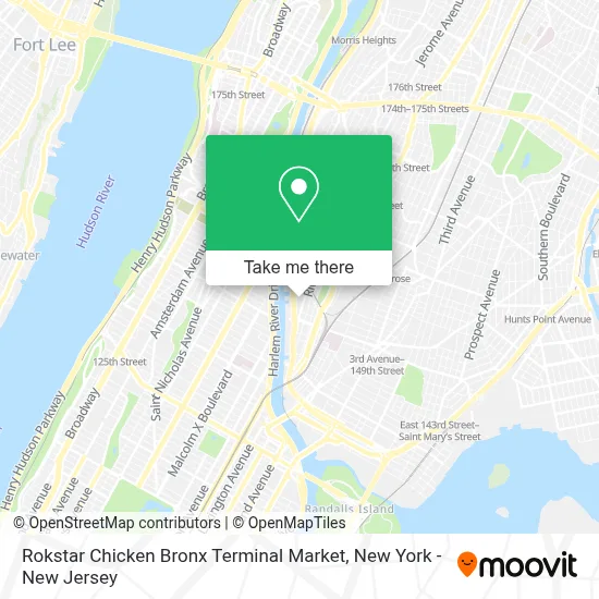 Rokstar Chicken Bronx Terminal Market map