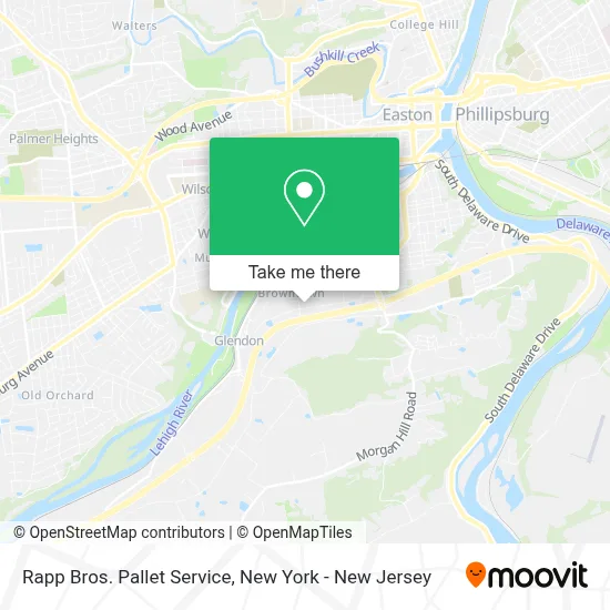 Rapp Bros. Pallet Service map