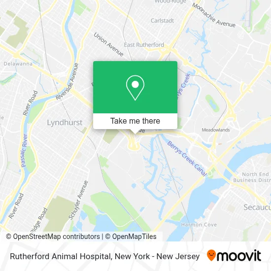 Rutherford Animal Hospital map