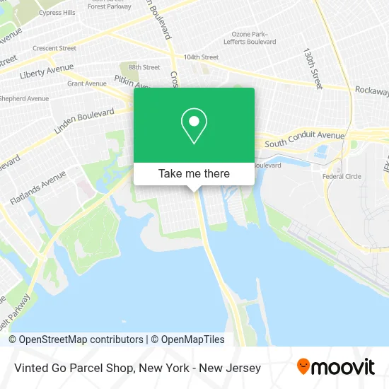 Vinted Go Parcel Shop map