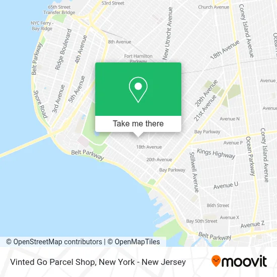 Vinted Go Parcel Shop map