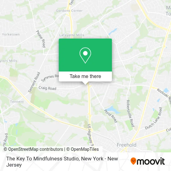 The Key To Mindfulness Studio map