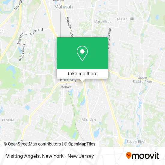 Visiting Angels map