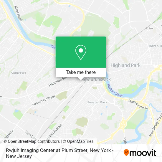 Rwjuh Imaging Center at Plum Street map