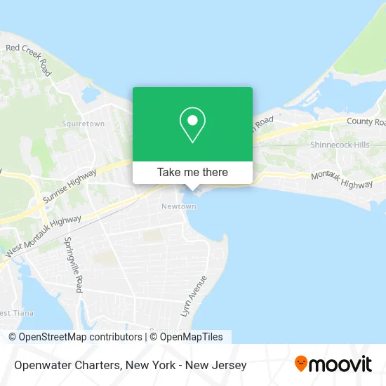 Openwater Charters map