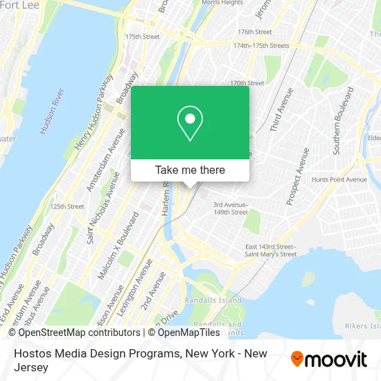 Hostos Media Design Programs map