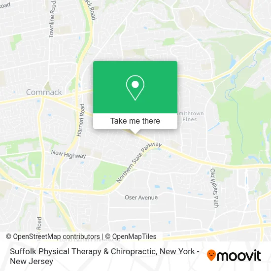 Suffolk Physical Therapy & Chiropractic map