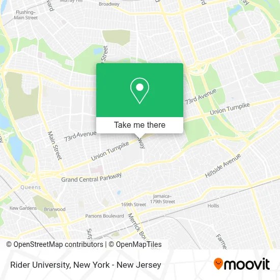 Rider University map