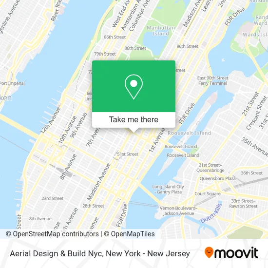 Aerial Design & Build Nyc map