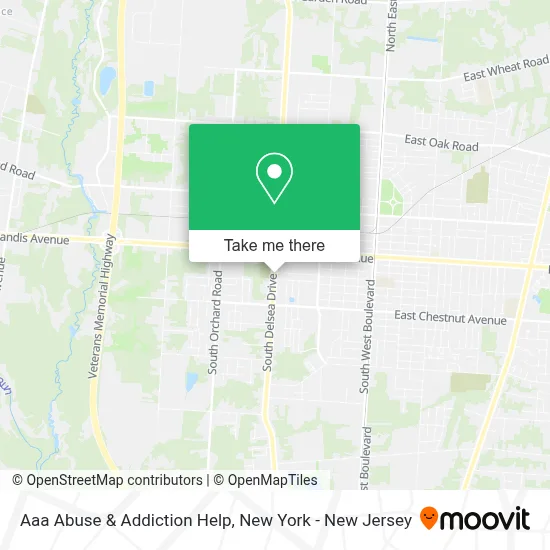 Aaa Abuse & Addiction Help map