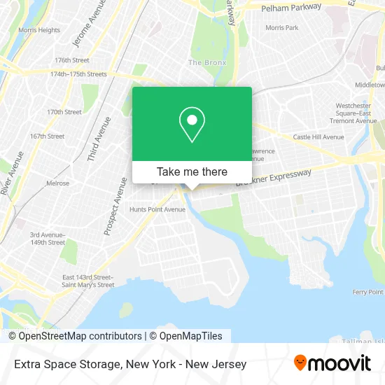 Extra Space Storage map