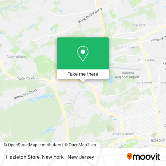 Hazleton Store map