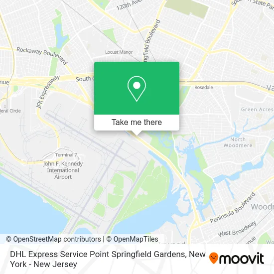 DHL Express Service Point Springfield Gardens map